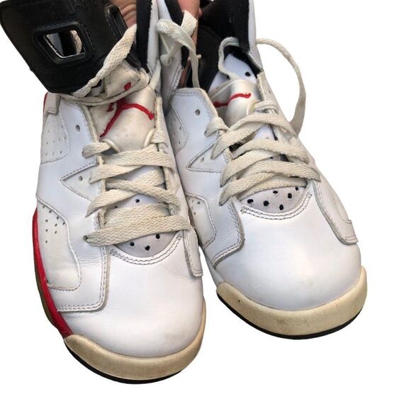 VINTAGE 2010 Air Jordan 6 Retro White Varsity Red Size 6.5 - Picture 6 of 16